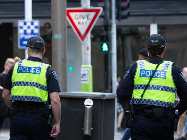 Superintendent Scott Denny walking Hindley St and North Terrace.  *** Embargo until Monday 26th June.*** Picture: Brett Hartwig