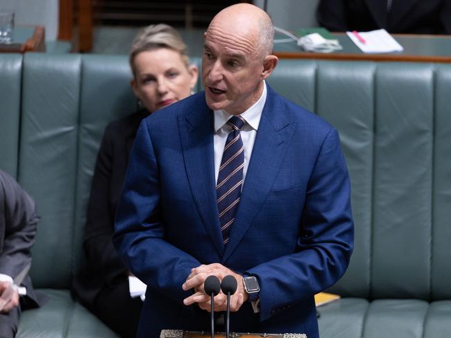 CANBERRA, AUSTRALIA - NewsWire Photos MARCH 6, 2023: Stuart Robert after Question Time in the House of Representatives in Parliament House Canberra.Picture: NCA NewsWire / Gary Ramage