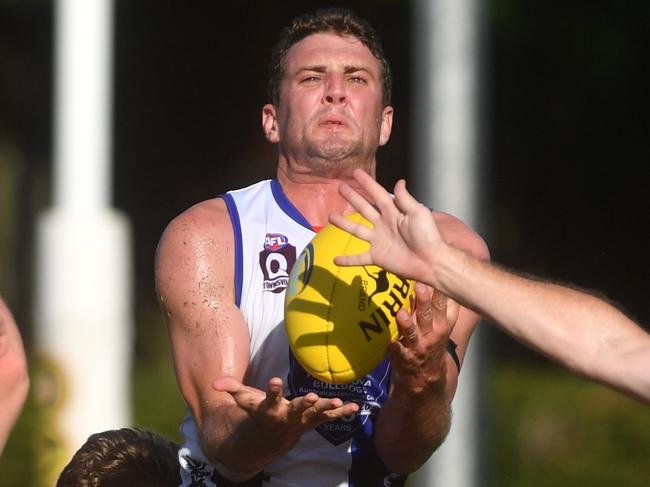 Townsville mens AFL game between Northern Beaches Suns and Thuringowa Bulldogs at Riverway. Bulldogs Joel Newman. Picture: Evan Morgan