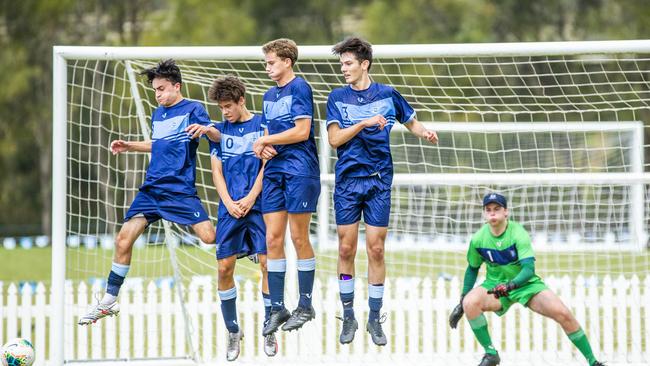 The Brisbane Grammar School wall. Picture: Renae Droop