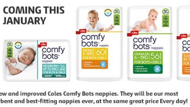 Coles store brand nappies