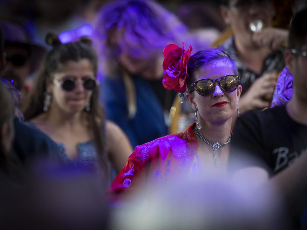 Musicians snake their way through PW1 at day 5 of the Taste of Tasmania. Picture: LUKE BOWDEN