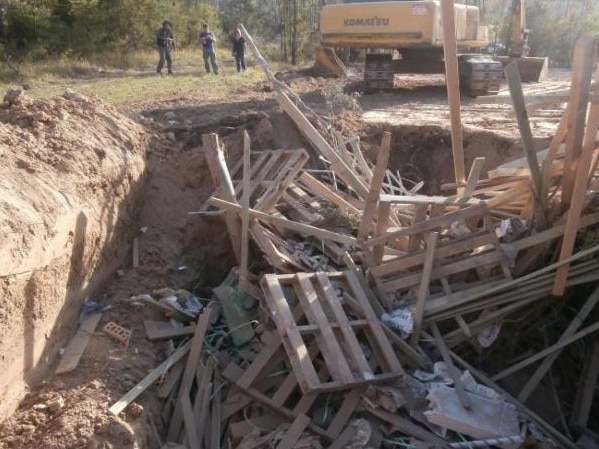 Tuggerah builder Thomas Hughes was previously issued a clean up notice for dumping building waste at a property at Millfield in the Hunter Valley before he purchased another property in Sandy Hollow. Picture: EPA