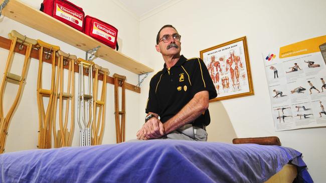 Hank Middleton in the Vikings’ medical room in 2012.