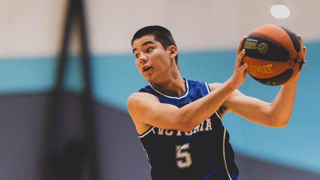 Austin Foxwell in action for Victoria Navy at the 2025 Basketball Australia Under-20 National Championships. Picture: Taylor Earnshaw