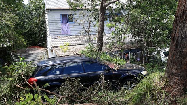 Multiple vehicle were damaged at Eagle Heights because of the storms. Picture: NCA NewsWire / Scott Powick