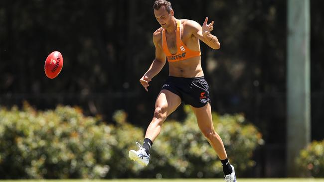 Braydon Preuss’ Giants debut was a long time coming. Picture: Getty Images