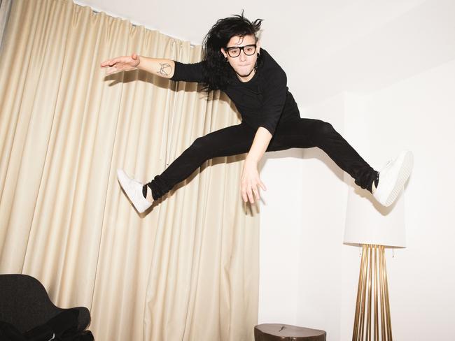 On a high ... DJ Skrillex loves experimenting with different artists. Picture: Supplied