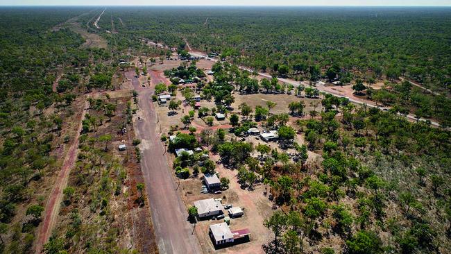 An aerial shot of Larrimah township. Picture: Michael Franchi