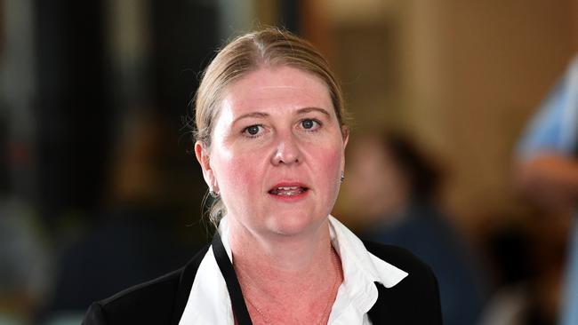 Gold Coast City Councillor Kristyn Boulton leaves a hearing at the Crime and Corruption Commission (CCC) in Brisbane, Tuesday, April 18, 2017. Cr Boulton gave evidence in an investigation into conduct of candidates involved in the 2016 local government elections for the Gold Coast City Council, Moreton Bay Regional Council and Ipswich City Council. Picture: AAP Image/Dan Peled