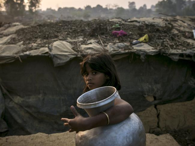 Waves of Rohingya civilians have fled across the Bangladesh border since last year, with most living in makeshift camps and refugee centres. Picture: Allison Joyce/Getty Images