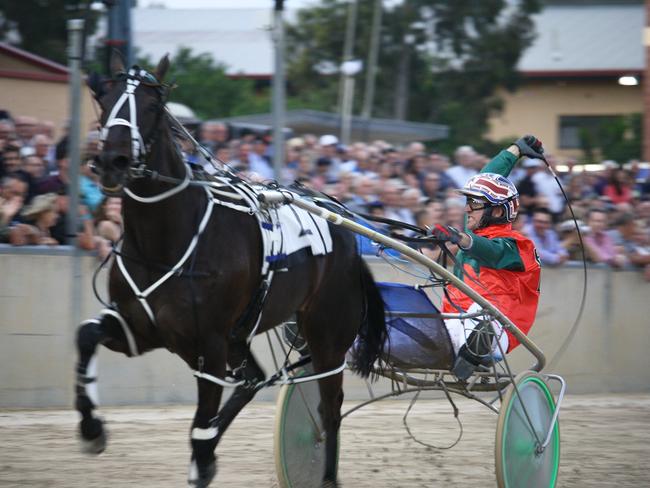 Ryan Hryhorec salutes the crowd at Wayville last Friday night. Picture: Graham Fischer.