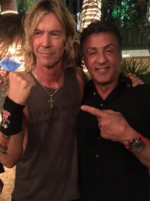 Coachella 2016 on social media... Duff McKagan and Sylvester Stallone. Picture: Instagram