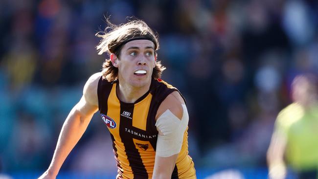 Hawthorn star Will Day has been sidelined indefinitely after scans revealed a stress fracture in his foot. Picture: Michael Willson / Getty Images