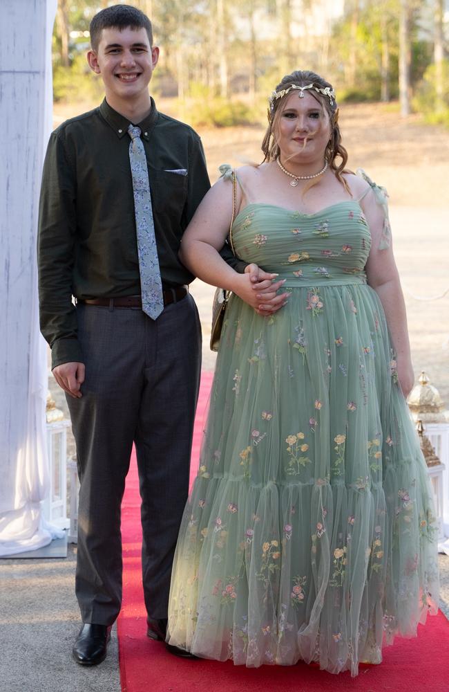 Layla La Spina and Andrew Burton arrive at the Gympie State High School formal 2023. November 16, 2023. Picture: Christine Schindler