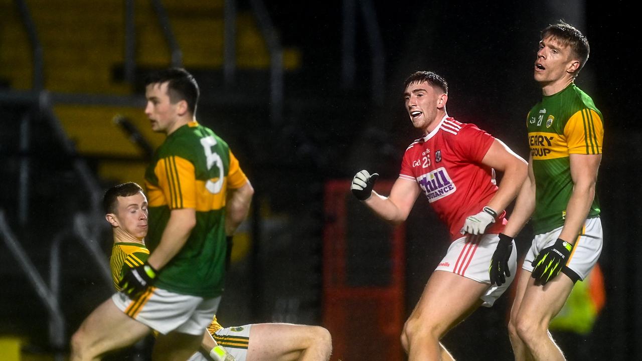 Mark Keane (in red) playing Gaelic football for Cork in 2020. Picture: Noonan/Sportsfile via Getty Images