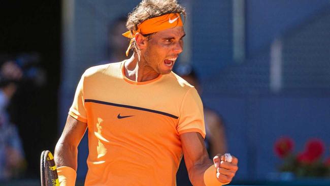 Spaniard Rafael Nadal at the Madrid Open. Picture: Rodrigo Jimenez