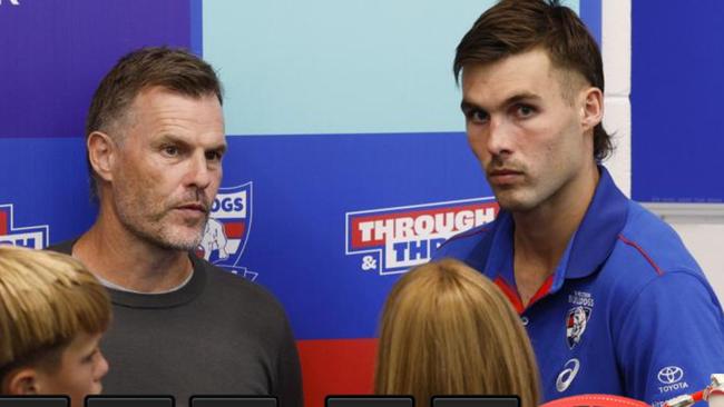 Luke Darcy said he felt he needed to give his son Sam his own space to thrive.