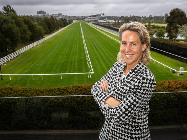 MELBOURNE, SEPTEMBER 25, 2024: New VRC CEO Kylie Rogers pictured at Flemington ahead of the spring racing carnival. Picture: Mark Stewart