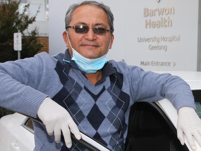 Didi rideshare driver Abdullah Mohammad. DiDi rideshare program is providing special service for healthcare workers needing to get to and from work. Picture: Peter Ristevski