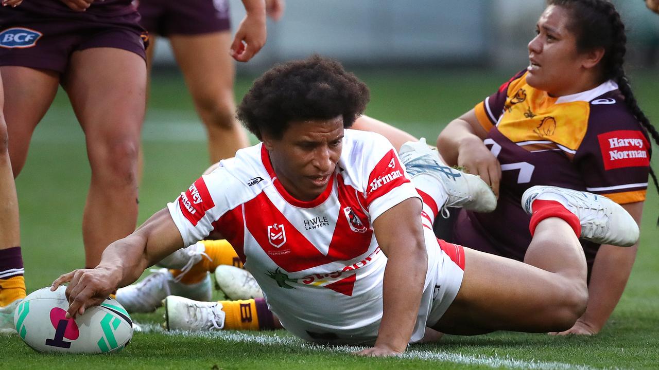 Elsie Albert scored for the Dragons. Picture: Kelly Defina/Getty Images