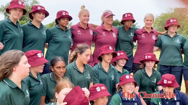 Qld Maroons visit St Ursula's