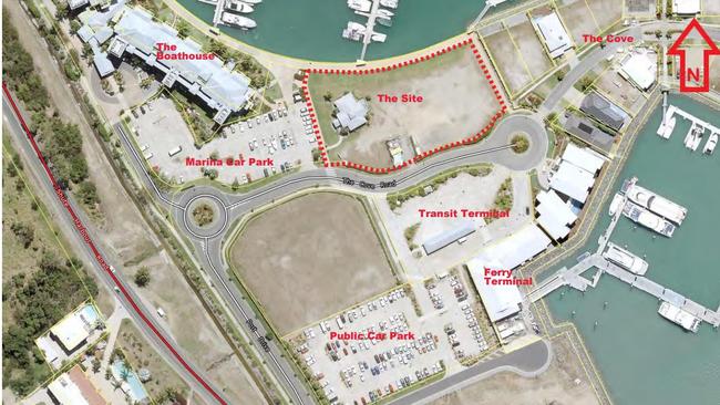 The subdivision would take place directly in front of the ferry terminal at Port of Airlie. Picture: Supplied