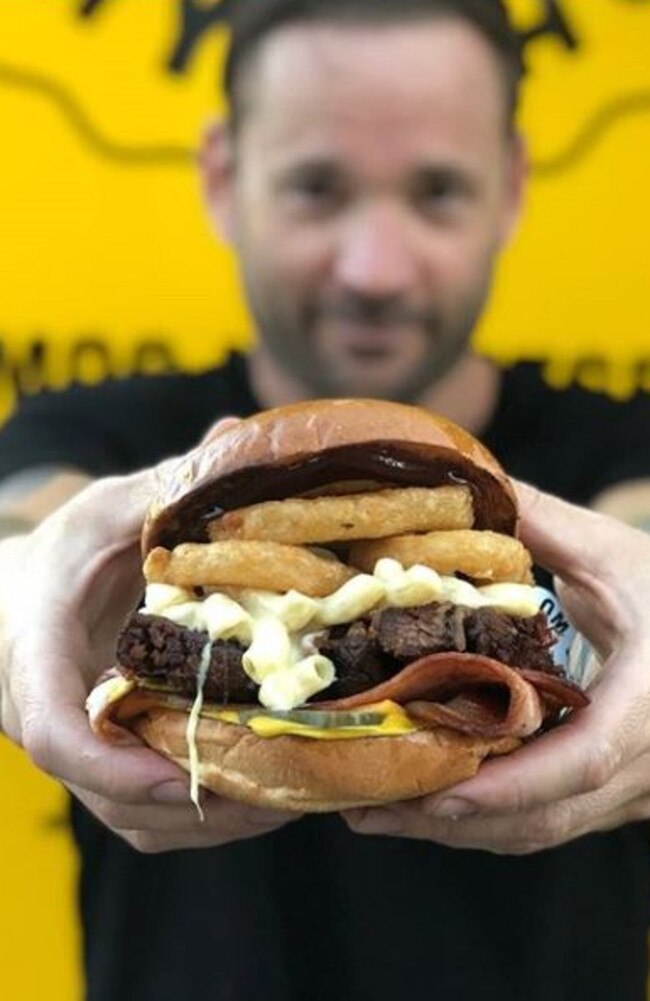 Dane Coote opened the Mac From Way Back eatery at Beenleigh yesterday. 