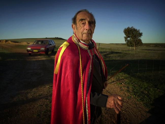 Prince Leonard Casley, pictured at Hutt River Principality in 2001, recently announced his plans to abdicate. Picture: Ross Swanborough