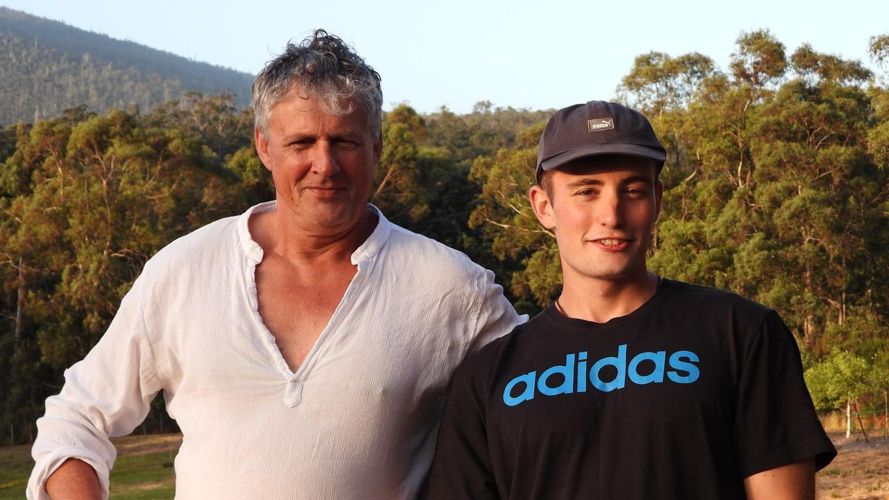 Jack McLennan as a young man, with his father Ross McLennan. Source: Facebook