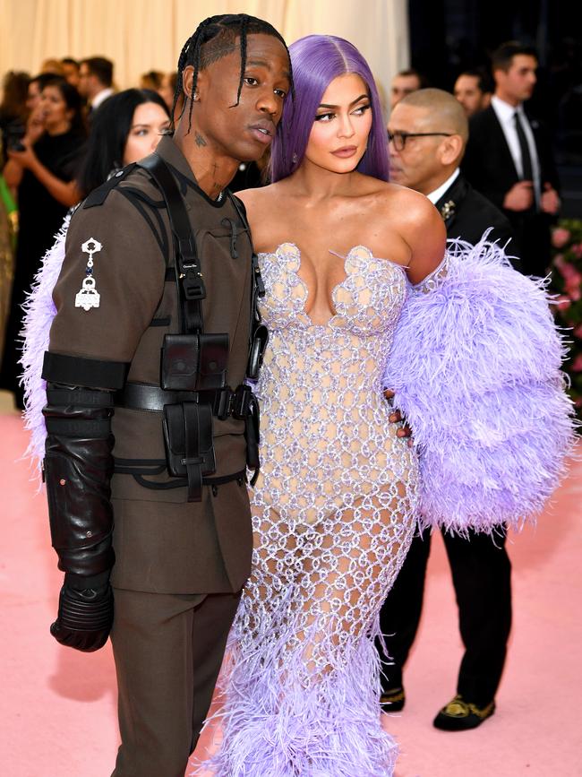 Travis Scott and Kylie Jenner. Picture: Getty Images