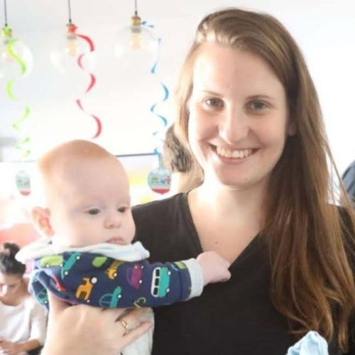 Shiri Bibas with her youngest son Kfir.