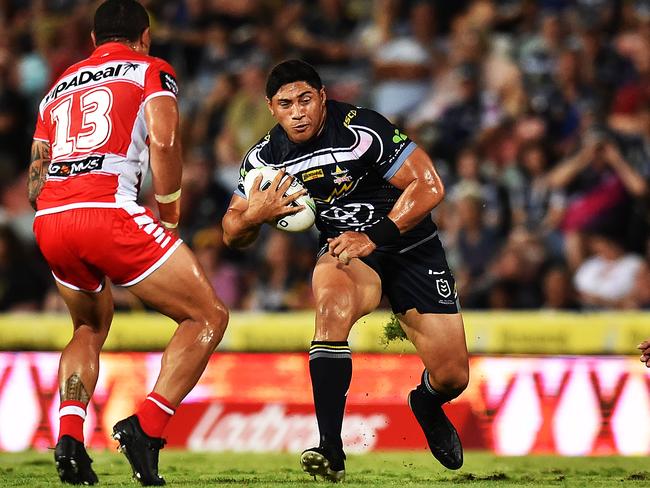 Jason Taumalolo was in awesome form against the Dragons. Picture: Zak Simmonds