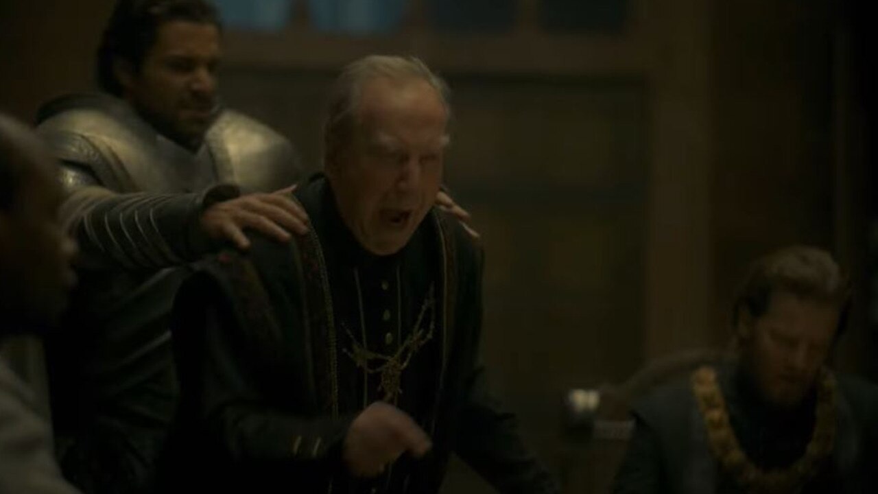 The face we’d all have if Criston Cole touched us. Picture: Foxtel/Binge/HBO