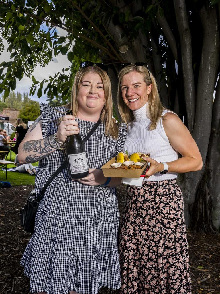 Amber Robinson and Charissa Leitch. TAS Wine Festival. Picture: Caroline Tan