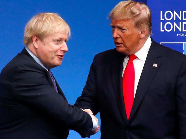 Will Britain’s Prime Minister, and recent COVID-19 survivor, Boris Johnson still be shaking hands after the pandemic? Picture: AFP