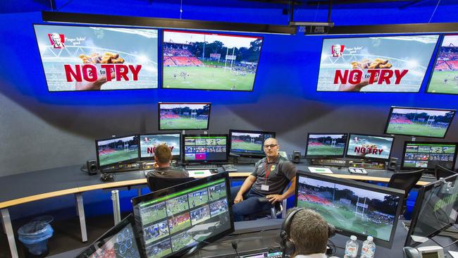 The NRL referees bunker could be in the spotlight as head office looks to cut costs. Picture: NRL Photos