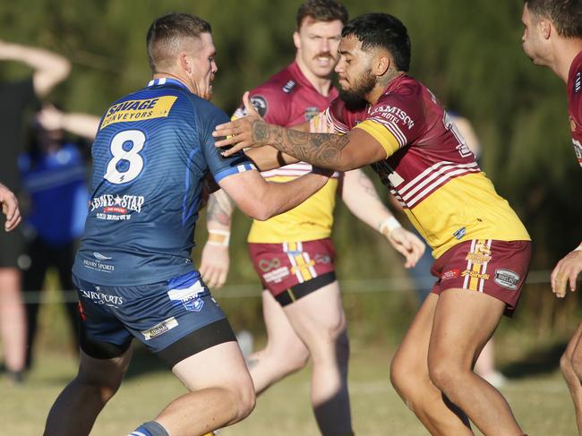 Jaxon Savage takes on the defence for Brothers. Picture Warren Gannon Photography