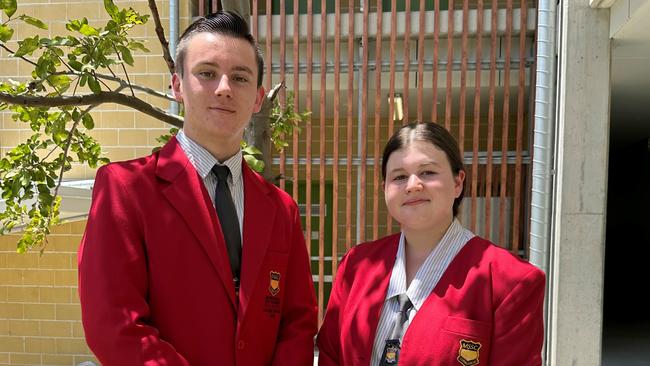 Murrumba State Secondary College captains, Blair Quilter and Hannah Hooton. Picture: Contributed