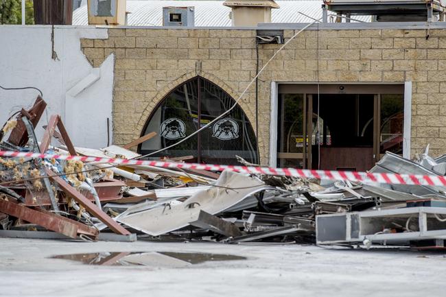 Demolition at the old Cav's Steakhouse location in Labrador. Picture: Jerad Williams