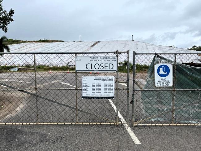 The Hinchinbrook Shire Council Warrens Hill Landfill and Resource Recovery Centre was closed on Saturday. Picture: Cameron Bates