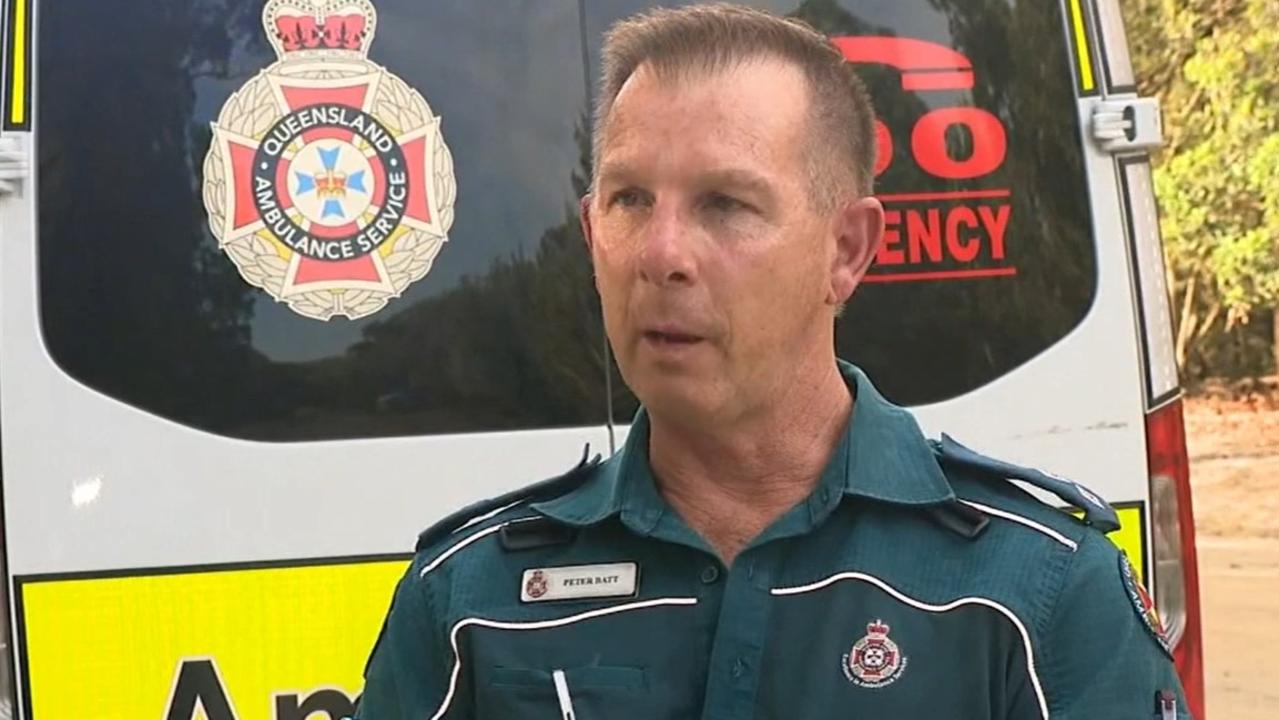 QAS paramedic Peter Batt praised the helpers. Picture: Nine News