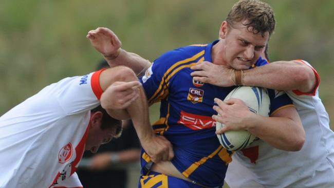 Chris Williamson on attack for Campbelltown City Kangaroos at Fullwood Reserve in Claymore. Picture supplied.