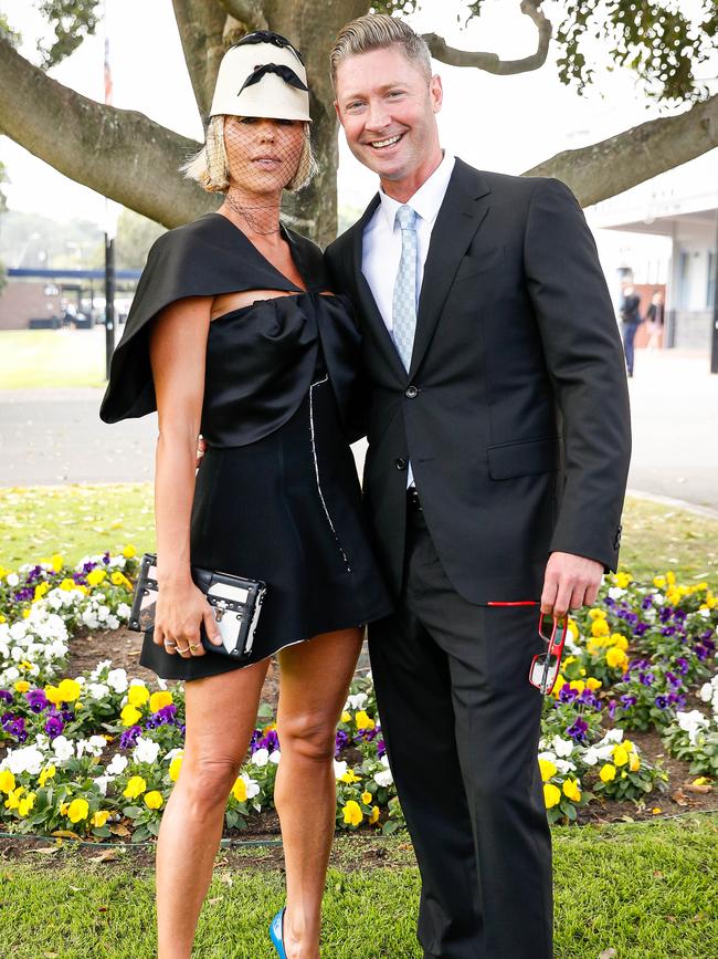 Pip Edwards and Michael Clarke in 2020. Picture: Getty Images