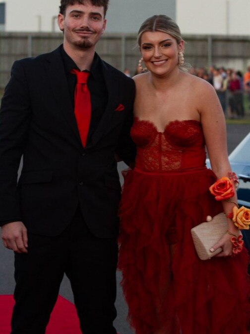 Demi Taylor and Jordan Ray at the 2023 Bundaberg State High School Formal.