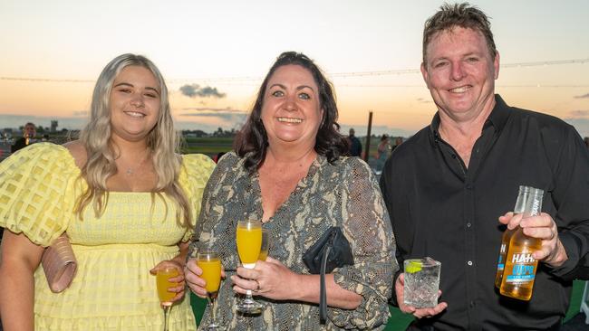 Bree Davies, Tracey and Phil Davies at Dinner on the Runway for Mackay Hospital Foundation, Mackay Airport Friday 8 September 2023 Picture: Michaela Harlow