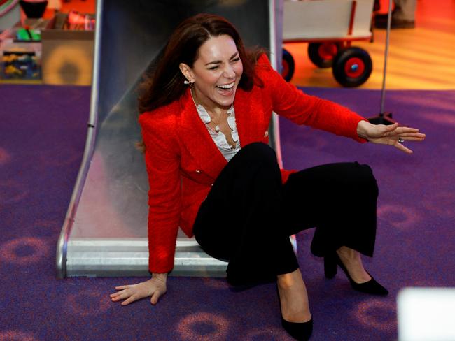 She showed off her playful side at the LEGO Foundation PlayLab. Picture: Getty Images