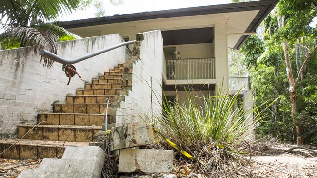 Rundown villas at the Palmer Coolum Resort, which was once the jewel of the Sunshine Coast. Picture: Lachie Millard.