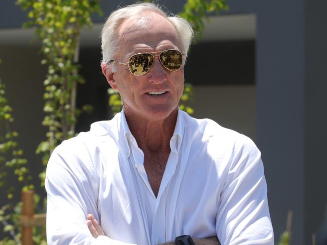 The Daily Telegraph 10.11.2023 Golfing great Greg Norman in Sydney launching a new real estate venture. Norman Estates and has 190 homes and a 9 hole golf course. Greg Norman pictured on a tour of the new estate in Gledswood. Picture: Rohan Kelly