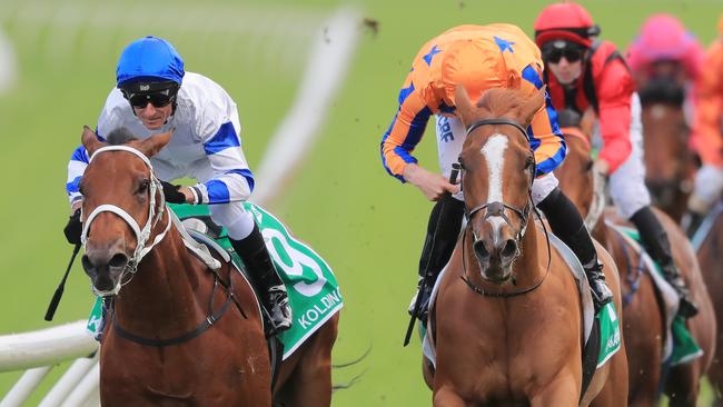 Kolding and Te Akau Shark clear away from the rest of the Epsom field. Picture: Getty Images